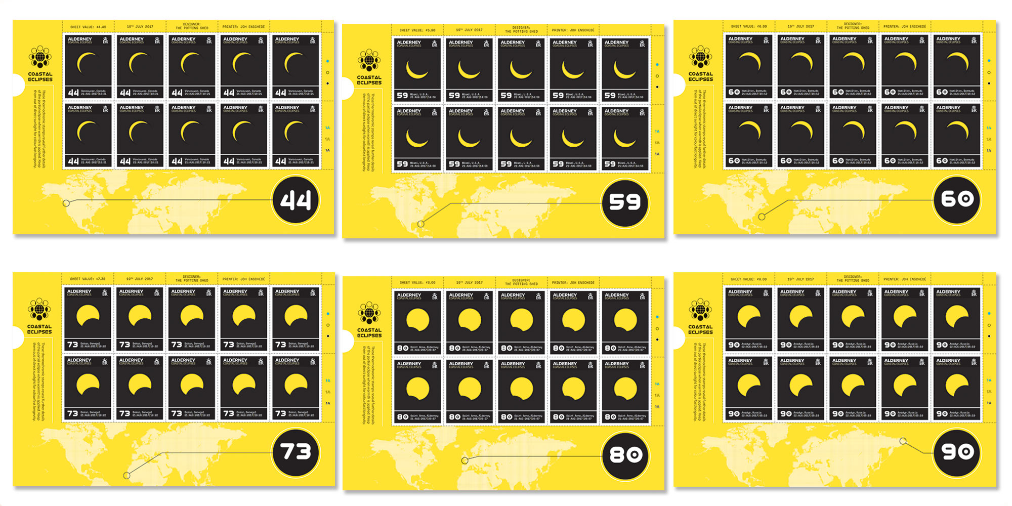 Sheets of 10